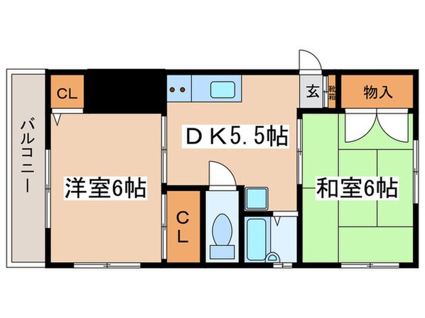 久月コ－ポの物件間取画像